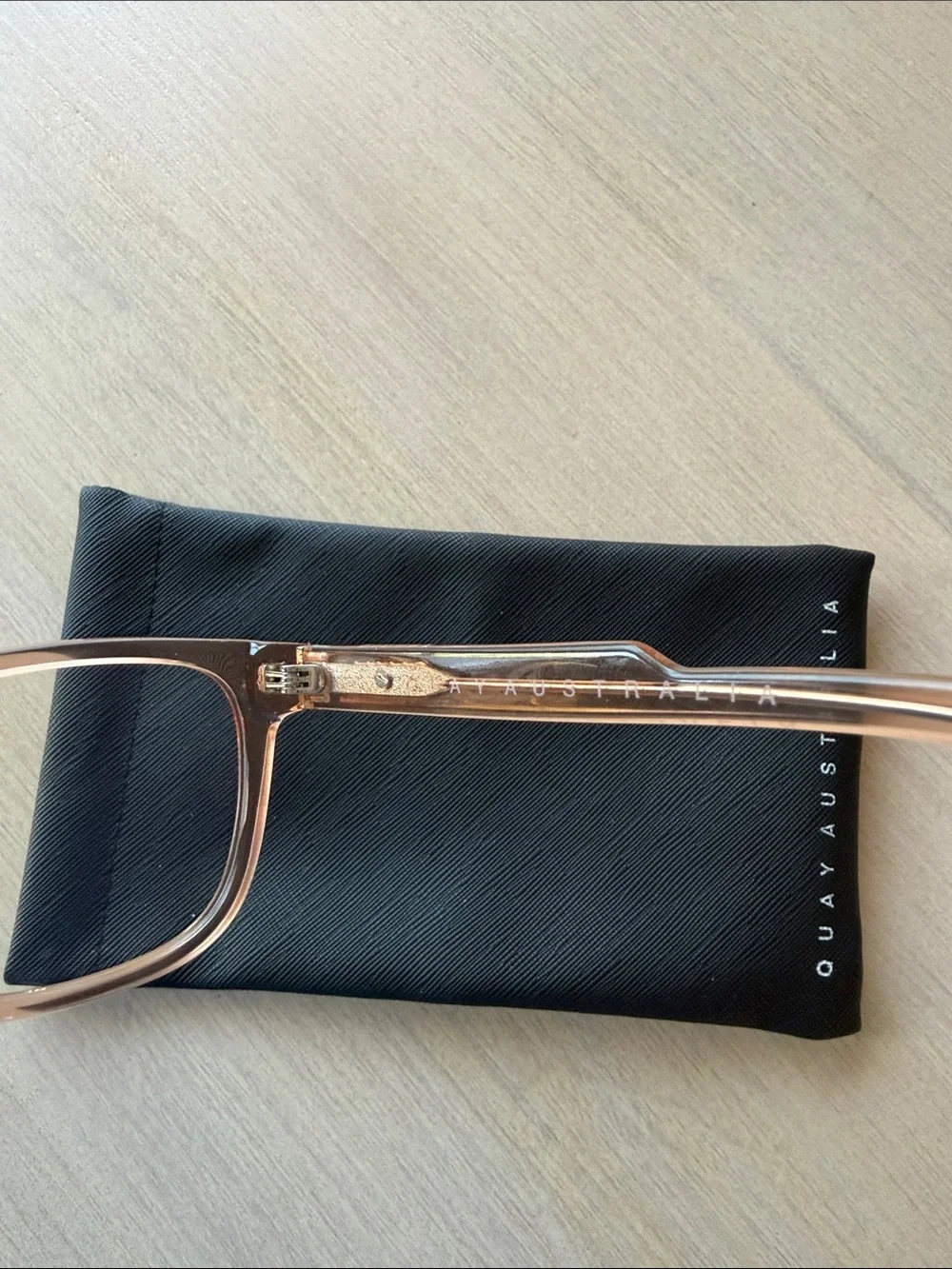 Quay Australia Clear Peach Blue Light Glasses